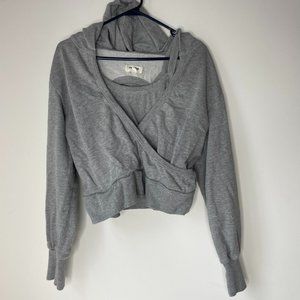 Anthropologie Porridge Clothing Layered Cut-Out Hoodie Top